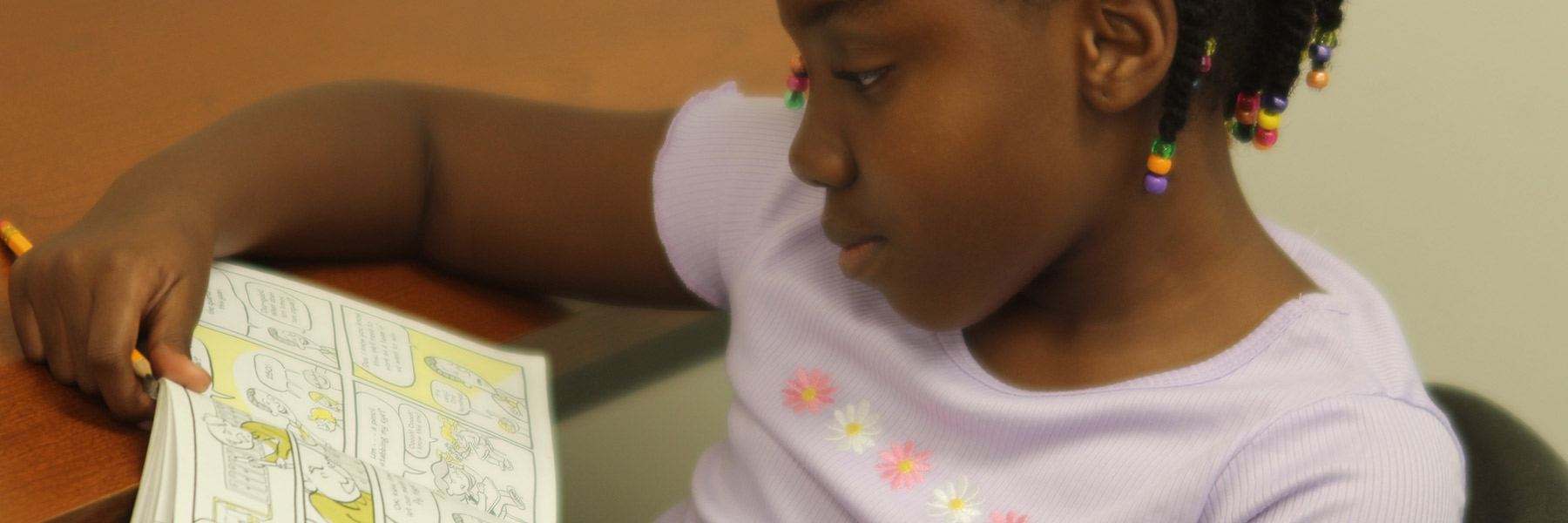 girl reading a book